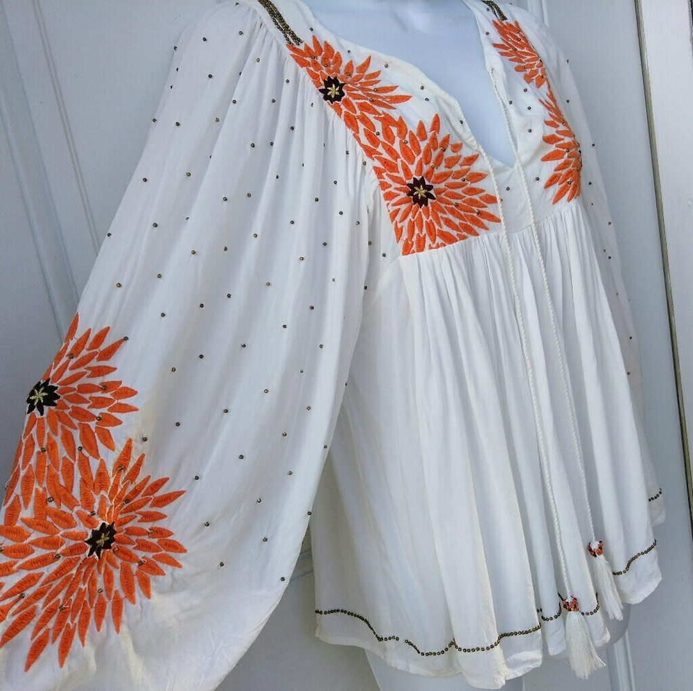 🚫Sold🚫Anthropologie Floreat Austral Peasant Top - Picture 5 of 7
